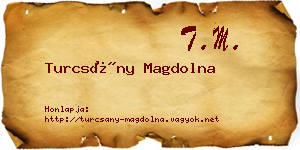 Turcsány Magdolna névjegykártya